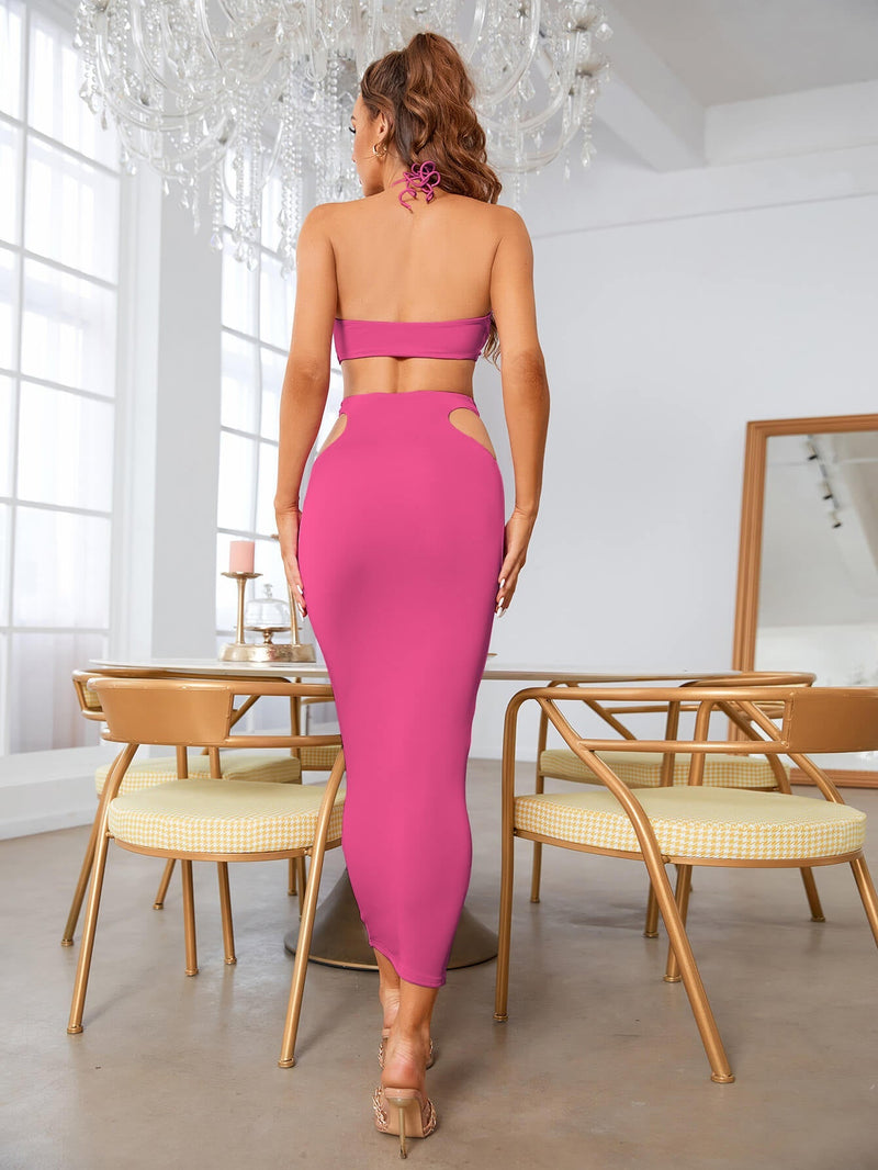 Sleeveless Cut Out Long Bodycon Dress